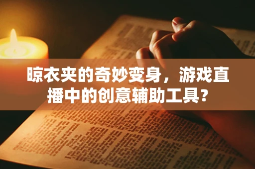 晾衣夹的奇妙变身，游戏直播中的创意辅助工具？
