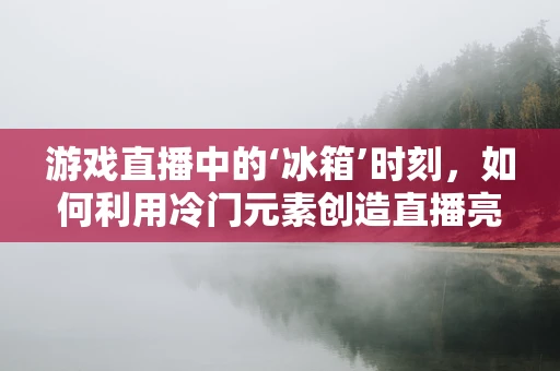 游戏直播中的‘冰箱’时刻，如何利用冷门元素创造直播亮点？