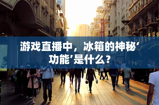 游戏直播中，冰箱的神秘‘功能’是什么？