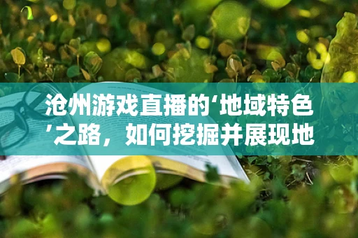 沧州游戏直播的‘地域特色’之路，如何挖掘并展现地方文化魅力？