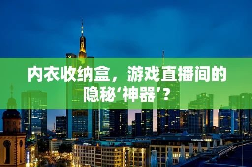 内衣收纳盒，游戏直播间的隐秘‘神器’？