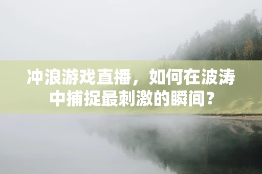 冲浪游戏直播，如何在波涛中捕捉最刺激的瞬间？