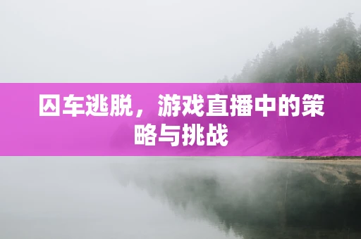 囚车逃脱，游戏直播中的策略与挑战