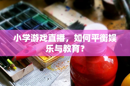 小学游戏直播，如何平衡娱乐与教育？