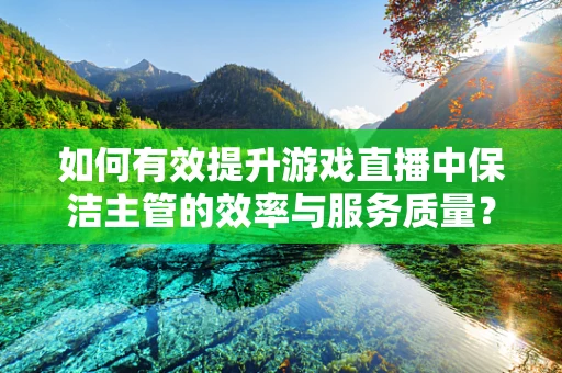如何有效提升游戏直播中保洁主管的效率与服务质量？