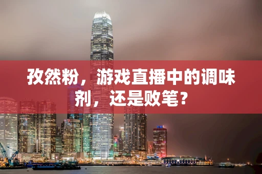 孜然粉，游戏直播中的调味剂，还是败笔？
