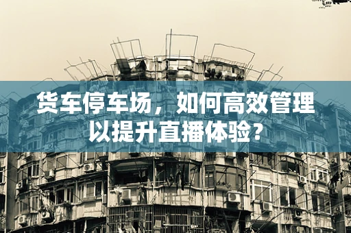 货车停车场，如何高效管理以提升直播体验？