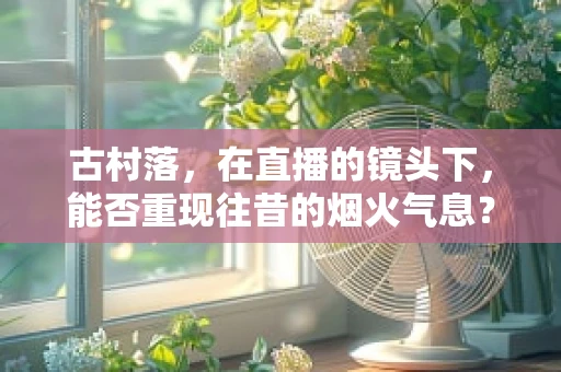 古村落，在直播的镜头下，能否重现往昔的烟火气息？