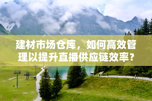 建材市场仓库，如何高效管理以提升直播供应链效率？