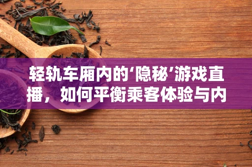 轻轨车厢内的‘隐秘’游戏直播，如何平衡乘客体验与内容创新？