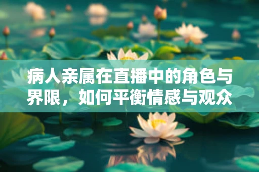 病人亲属在直播中的角色与界限，如何平衡情感与观众体验？