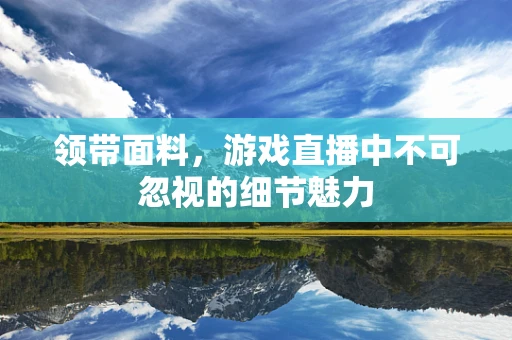 领带面料，游戏直播中不可忽视的细节魅力
