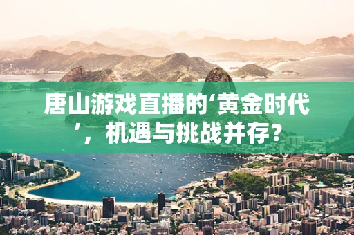 唐山游戏直播的‘黄金时代’，机遇与挑战并存？