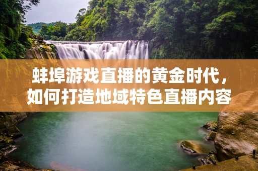 蚌埠游戏直播的黄金时代，如何打造地域特色直播内容？