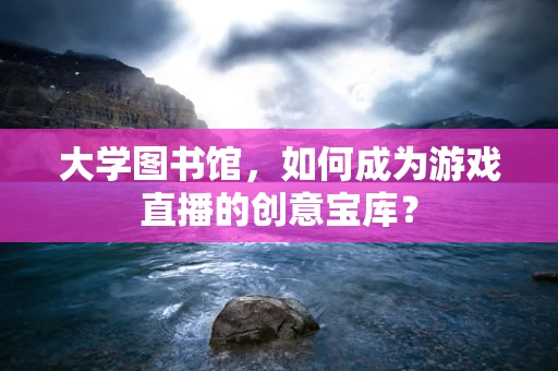 大学图书馆，如何成为游戏直播的创意宝库？