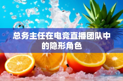 总务主任在电竞直播团队中的隐形角色