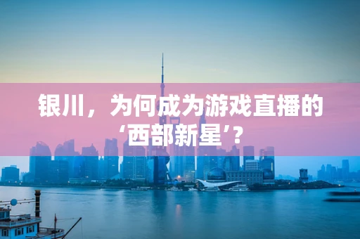 银川，为何成为游戏直播的‘西部新星’？