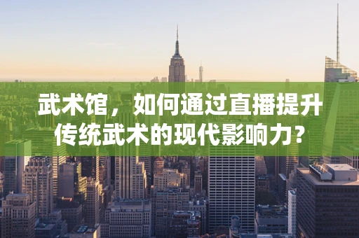 武术馆，如何通过直播提升传统武术的现代影响力？