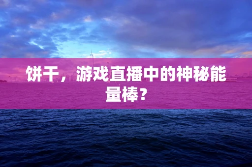 饼干，游戏直播中的神秘能量棒？