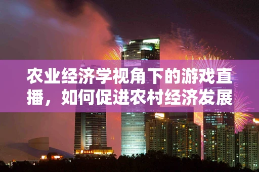 农业经济学视角下的游戏直播，如何促进农村经济发展？