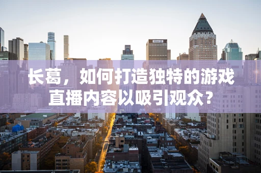 长葛，如何打造独特的游戏直播内容以吸引观众？