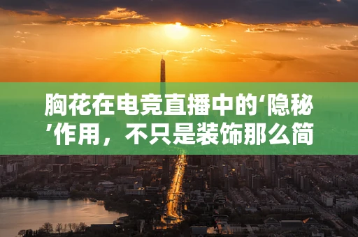 胸花在电竞直播中的‘隐秘’作用，不只是装饰那么简单？