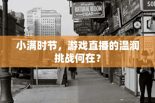 小满时节，游戏直播的温润挑战何在？