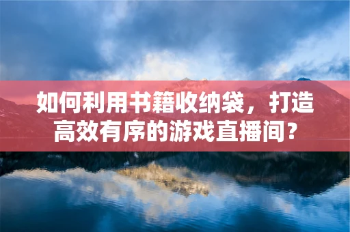如何利用书籍收纳袋，打造高效有序的游戏直播间？