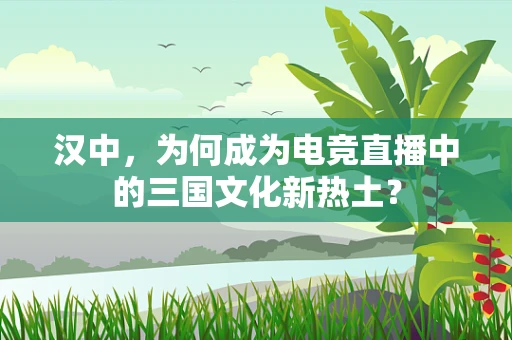 汉中，为何成为电竞直播中的三国文化新热土？