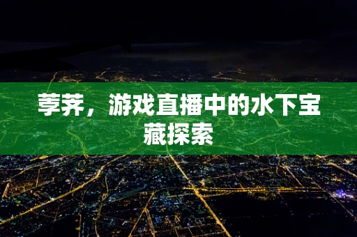 荸荠，游戏直播中的水下宝藏探索