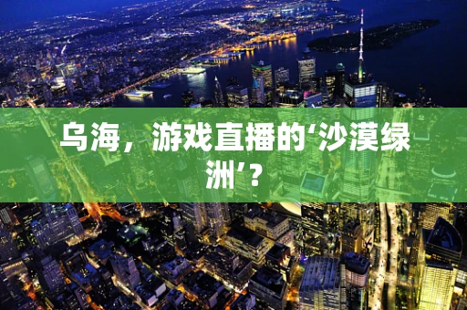 乌海，游戏直播的‘沙漠绿洲’？