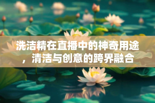 洗洁精在直播中的神奇用途，清洁与创意的跨界融合