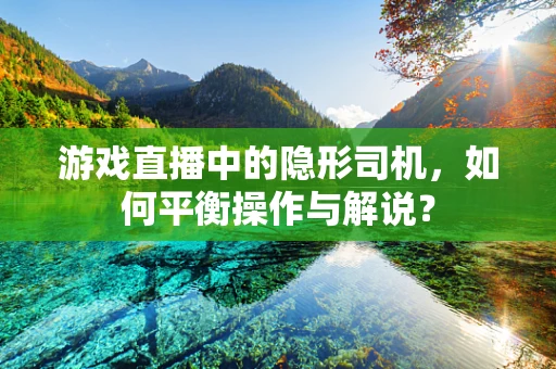 游戏直播中的隐形司机，如何平衡操作与解说？