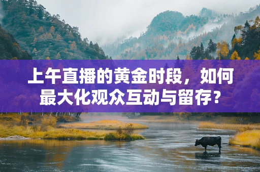 上午直播的黄金时段，如何最大化观众互动与留存？