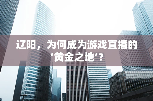 辽阳，为何成为游戏直播的‘黄金之地’？