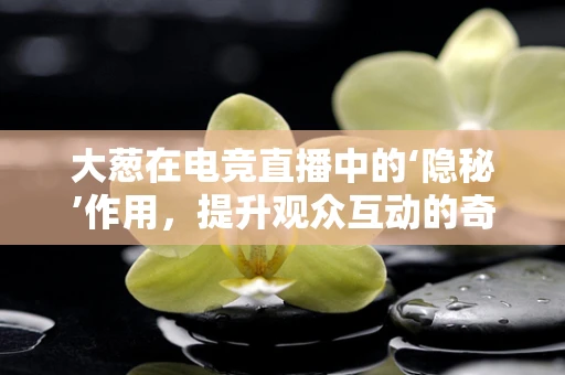 大葱在电竞直播中的‘隐秘’作用，提升观众互动的奇妙调料？
