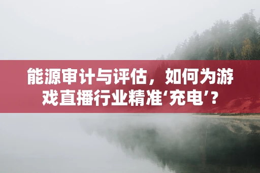 能源审计与评估，如何为游戏直播行业精准‘充电’？
