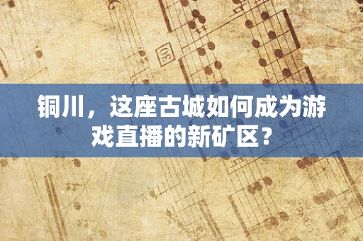 铜川，这座古城如何成为游戏直播的新矿区？