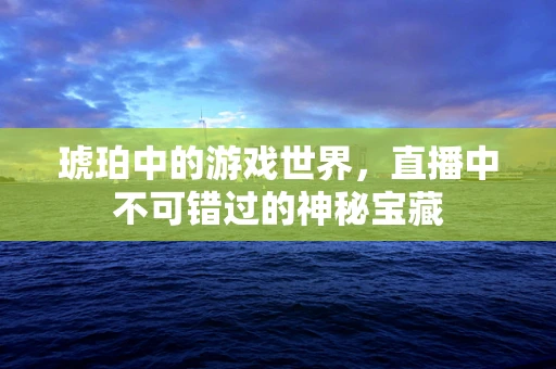 琥珀中的游戏世界，直播中不可错过的神秘宝藏