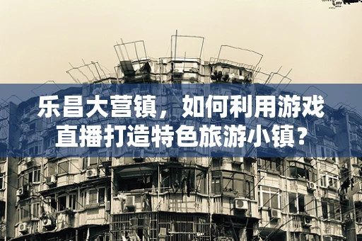 乐昌大营镇，如何利用游戏直播打造特色旅游小镇？