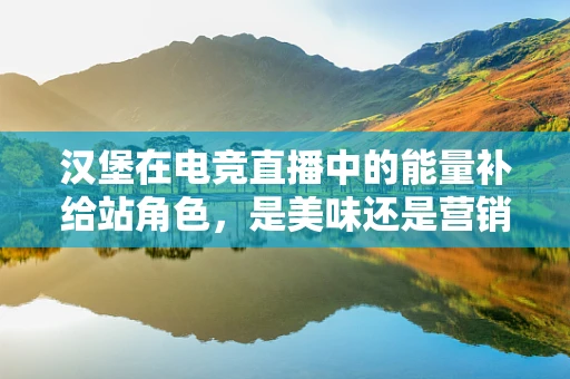 汉堡在电竞直播中的能量补给站角色，是美味还是营销噱头？
