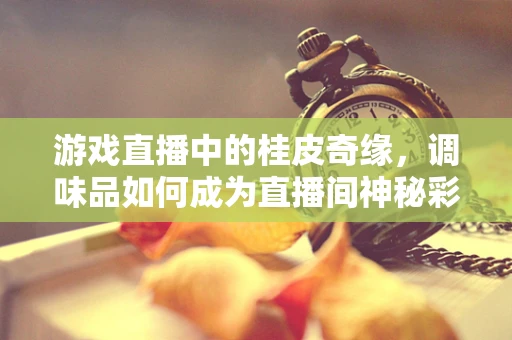 游戏直播中的桂皮奇缘，调味品如何成为直播间神秘彩蛋？