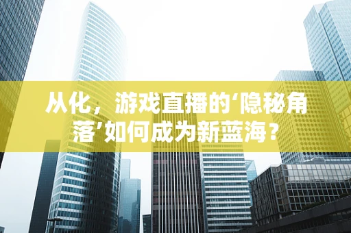 从化，游戏直播的‘隐秘角落’如何成为新蓝海？