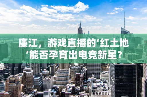 廉江，游戏直播的‘红土地’能否孕育出电竞新星？