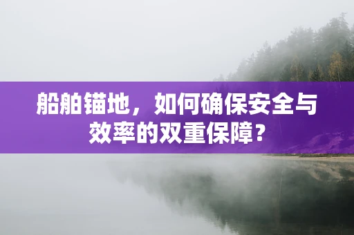 船舶锚地，如何确保安全与效率的双重保障？