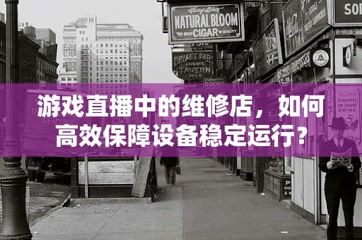 游戏直播中的维修店，如何高效保障设备稳定运行？