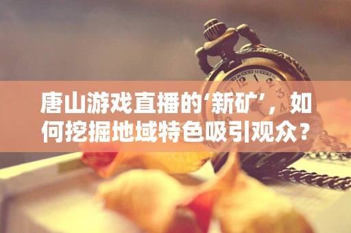 唐山游戏直播的‘新矿’，如何挖掘地域特色吸引观众？