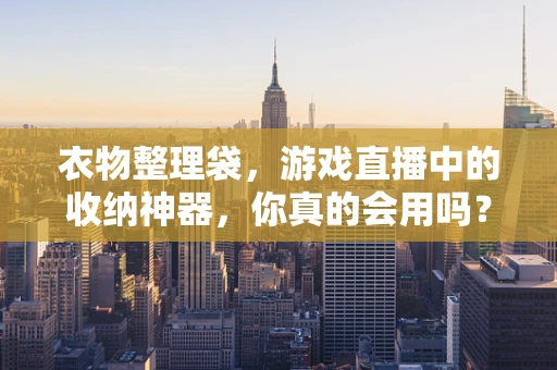 衣物整理袋，游戏直播中的收纳神器，你真的会用吗？