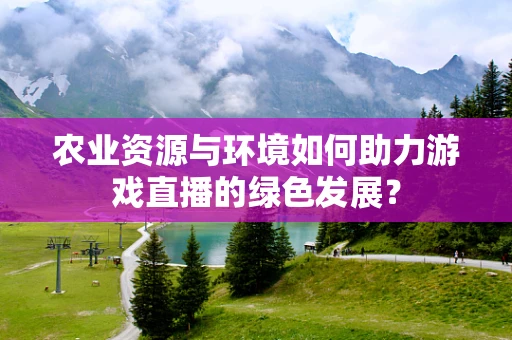 农业资源与环境如何助力游戏直播的绿色发展？