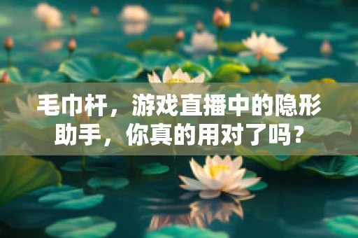 毛巾杆，游戏直播中的隐形助手，你真的用对了吗？